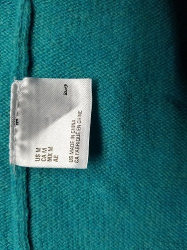 Cashmere Charter Club Womens Blue Cardigan Sweater Size Medium Distressed Pics - Picture 13 of 15