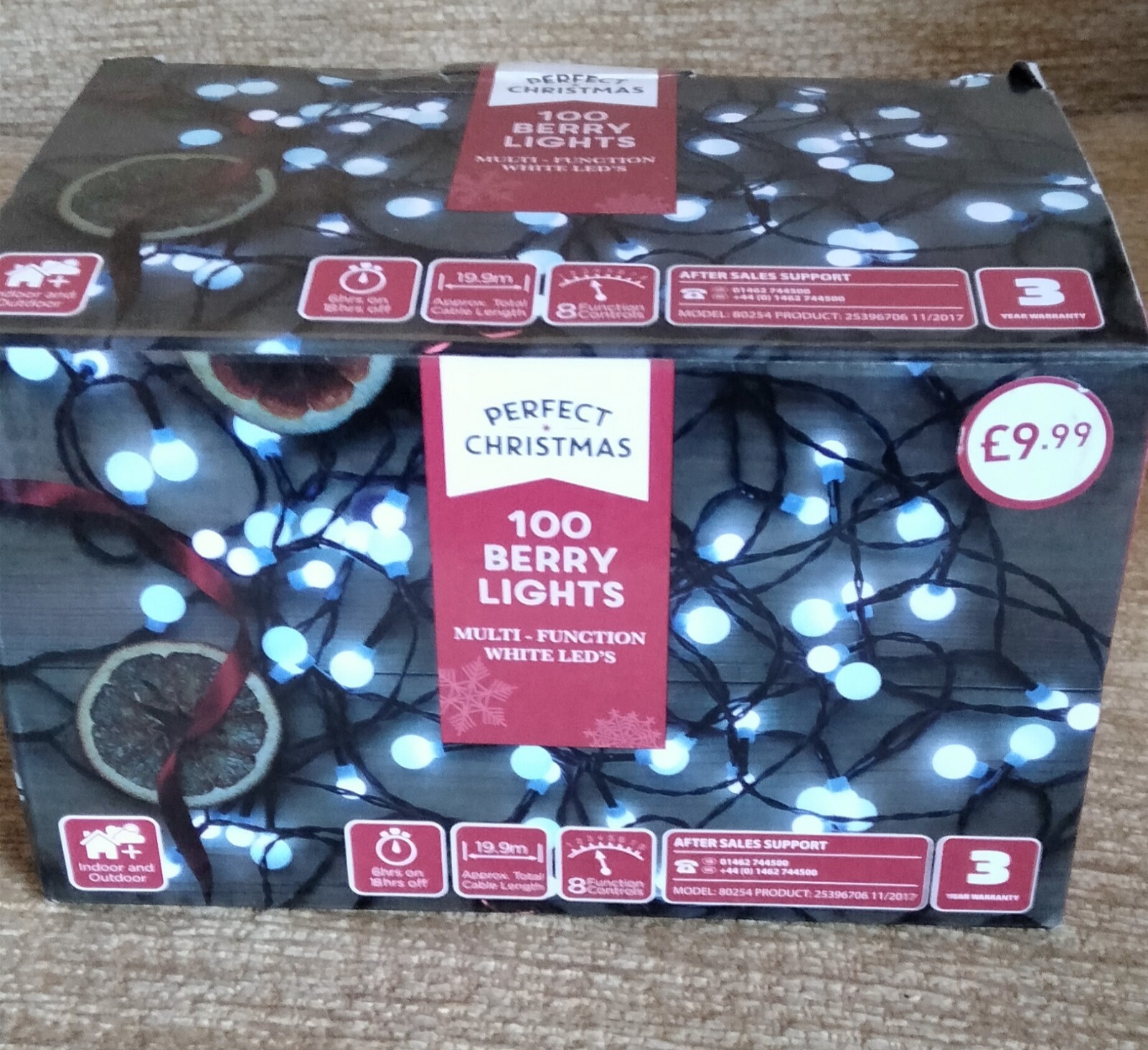 Indoor christmas tree lights plug in.100 LED lights on 19m of cable eBay