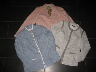 3 x Blazer WALBUSCH Jacken Blau Grau Gr. 40 Wolle Mantel Gr. 40 M - L neuwertig