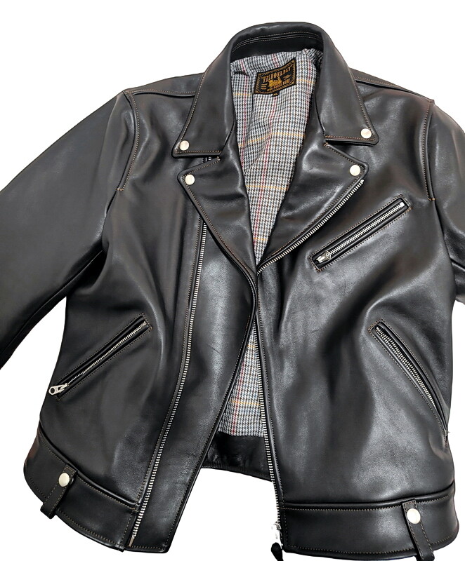 【NONCODE】Twin Zipper Rider Jacket New Kawasaki Z Rider Racing Cowhide Leather Motorbike