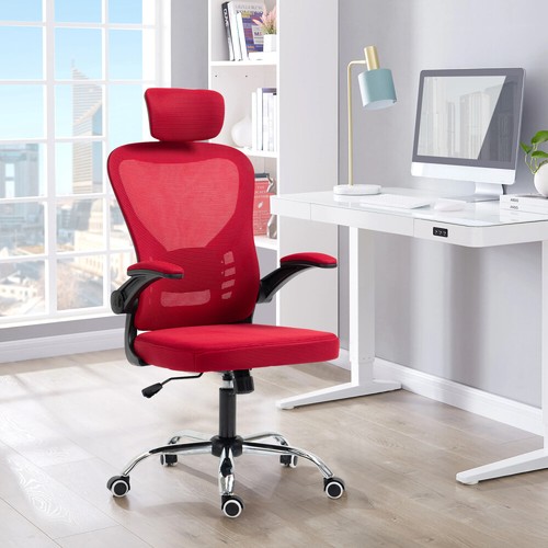 Mesh Back Home Office Chair with Armrest Swivel 5 Casters Computer Desk Chair - Picture 137 of 231