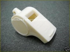 HWC LARGE PLASTIC POLICE SECURITY WHISTLE WHITE