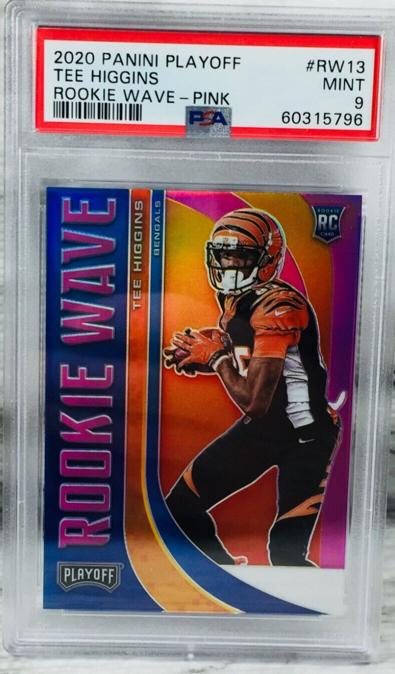 Tee Higgins Panini Playoff Rookie Wave #RW13 Pink