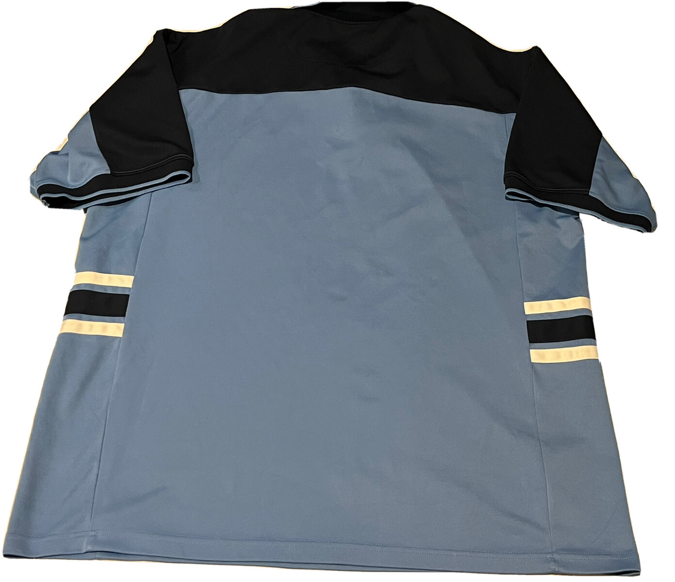 Vintage Spalding 2XL 1/4 Zip Dual Blue Activewear Polo Shirt image 7