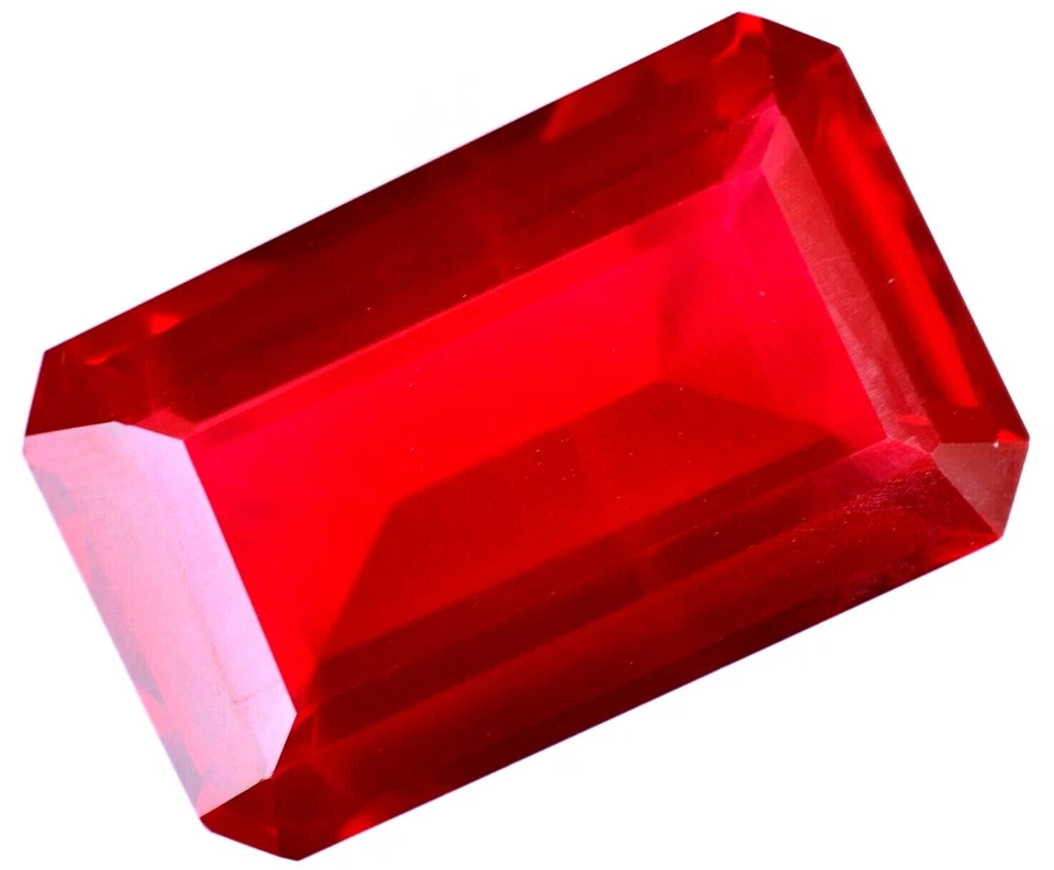 AAA Mogok Rubí Rojo Sangre 57.70 CT Certificado EXQUISITA Piedra Preciosa Tratada Esmeralda! Foto 2 de 4