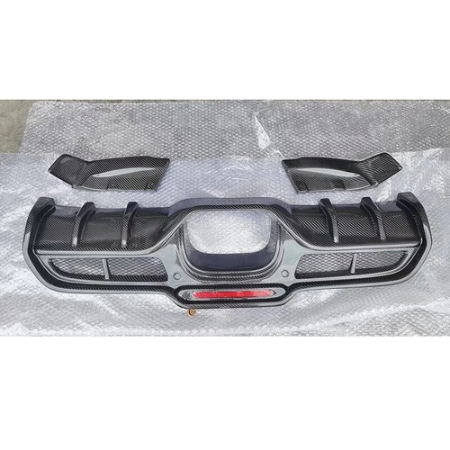 Labio difusor de parachoques trasero de fibra de carbono + rojo para Mini Cooper S F54 F55 F56 F57 - Imagen 2 de 5