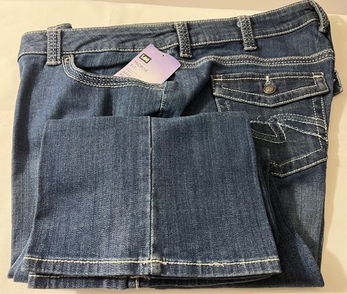 Lee Jean Woman Size 24W Ultra Stretch Slender Low Waist Barely Bootcut 5-Pocket - Picture 11 of 11