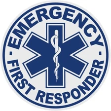 3 Inch NON-Reflective Emergency First Responder EFR Round Firefighter Sticker