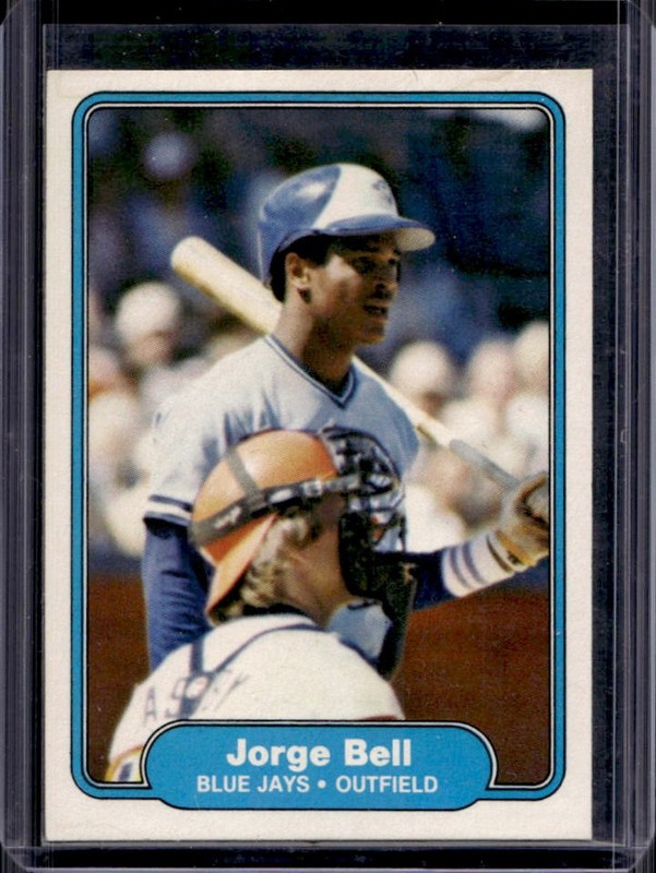 1982 Fleer Jorge Bell Rookie RC #609 Blue Jays