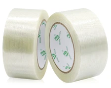 Mono Filament Strapping Tape, 2 Roll 2 Inch x 35 Yards 5.5 Mil, Heavy Duty