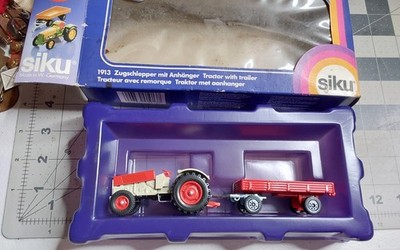 SIKU 1913 Tractor With Trailer, WEST GERMANY Zugschlepper Boxed