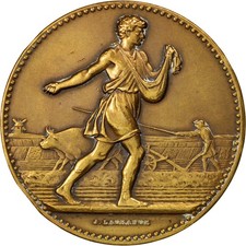 [#68521] Francja, Medal, Trzecia Republika Francuska, Biznes i przemysł, AU(55-5