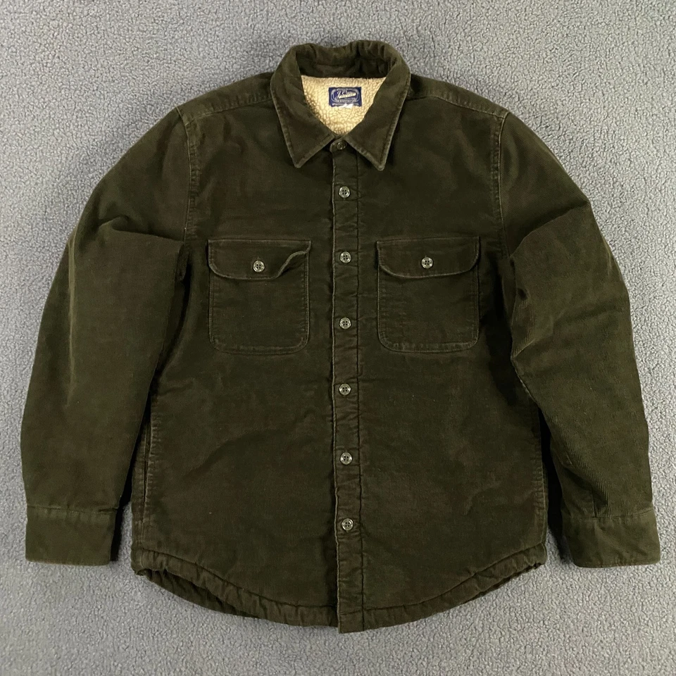 Camisa de Trabajo J.CREW Sherpa Forrada Para Hombres Pequeña Pana Vellón Chaqueta AG217 Foto 2 de 4