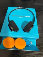 Rewind Wireless Retro Headphones, Black, Bluetooth 4.2, 12 Hours Playtime, Custo