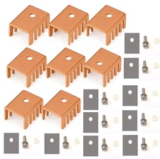 10 PCS TO-220 Copper Heatsink Kits Insulator Screws Voltage Regulator