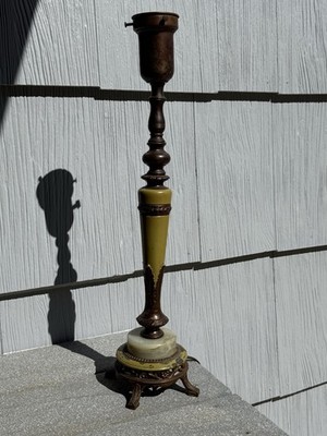 Vintage Rembrandt Lamp Brass Marble Footed Torchiere Table Lamp | eBay