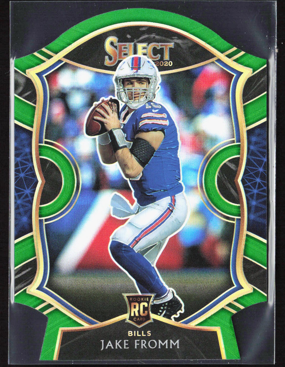2020 Panini Select Jake Fromm Concourse Die-Cut Green Prizm Rookie 5/5 #49