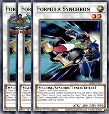Yugioh! 3x Formula Synchron L5DD-ENY38 Common 1st Ed NM