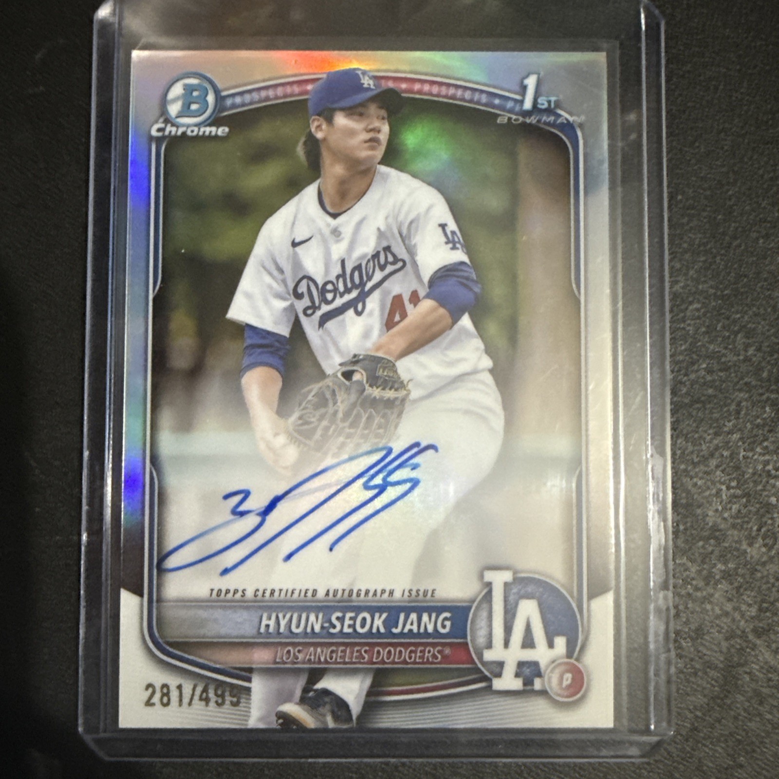 2025 Bowman - Chrome Prospect Autographs Hyun-Seok Jang #CPA-HJ Refractor /499