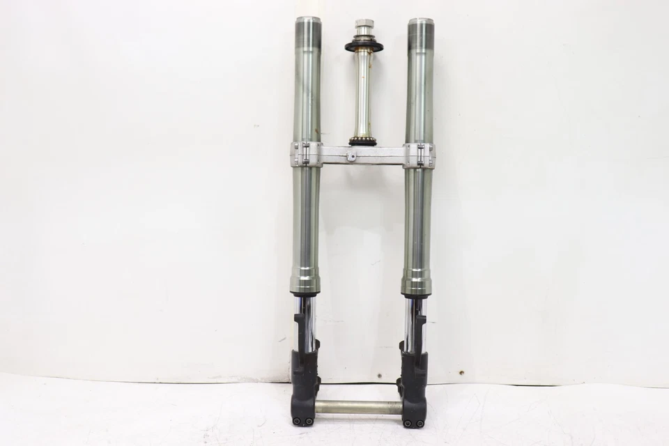 09-12 KAWASAKI NINJA ZX6R OEM FRONT END FORKS SUSPENSION TRIPLE TREE *NO LEAKS* - Image 2 of 4