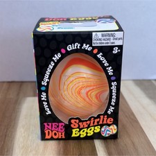 Nee Doh Swirlie Egg Orange Squeeze Toy Ages 3 Years