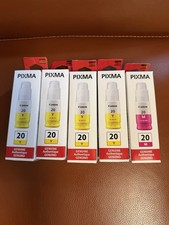 Canon MegaTank Refills 5-Pack Ink Bottles GI-20 MY For Models G5020/G6020/G7020