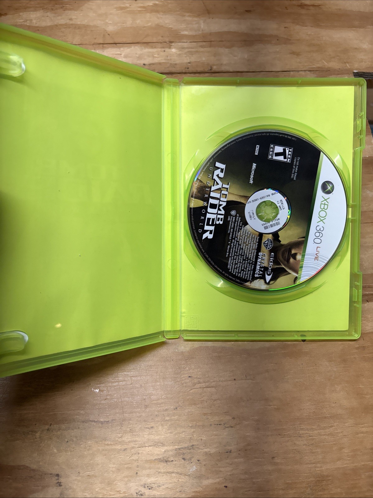 2 Tomb Raider XBOX 360 Games - Legend & Underworld - Game & Case - No Manual