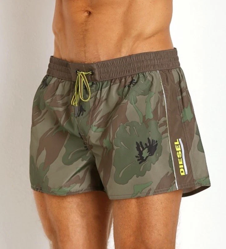 Pantalones cortos de baño Diesel Coralrif-E verde oliva para hombre talla XL Foto 2 de 4