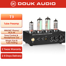 Douk Audio T9 HiFi Röhren Stereo Vorverstärker for Turntable Stereo Audio Preamp
