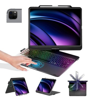 BABG Keyboard Case for iPad Air 13 inch(M3/M2)&iPad Pro 13 12.9  Black
