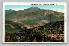 Vintage Camel's Hump Green Mountains Vermont Linen Postcard C.W. Hughes