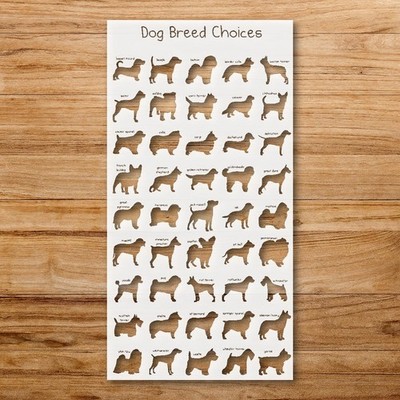 Dog Breed Silhouettes Wall Art Reusable Plastic Stencil - Stencil Air