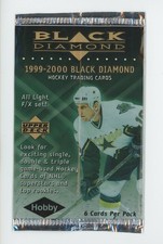 Black Diamond Hockey 1999-00 EMPTY Trading Card Pack Foil Wrapper Brett Hull