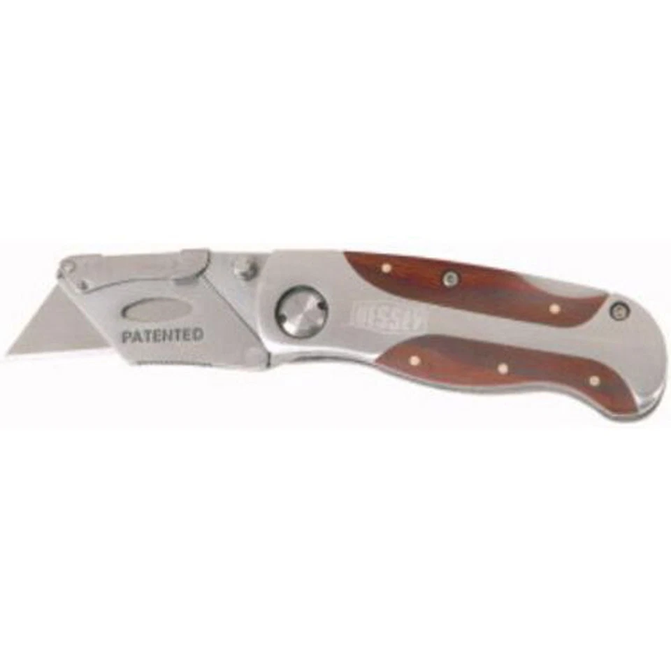 Bessey D-BKWH Folding Locking Utility Knife- Wood Handle