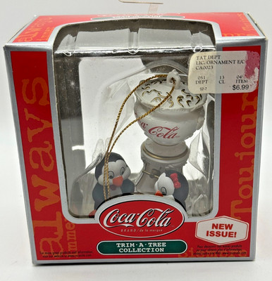 Coca-Cola Penguins Pot Belly Stove Ornament Trim A Tree Cavanagh Vintage NIB
