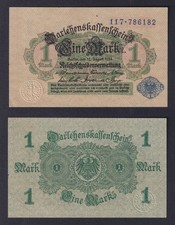 Germany Banknote 1 Mark 1914 P.-52 FDS-/UNC-