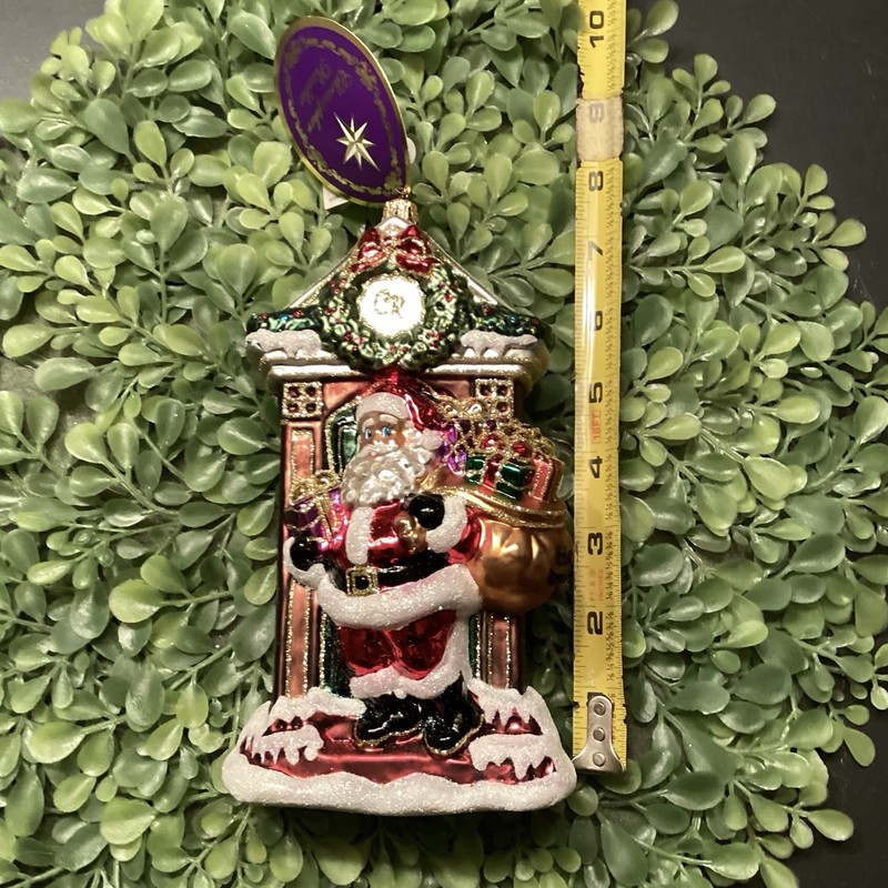 Christopher Radko Christmas Glass Ornament Jolly Visitor