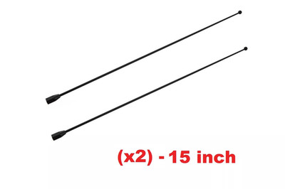 15'' 2-pack Black Steel AM/FM/XM/CB Antennas for Yamaha Royal Star Venture 99-13