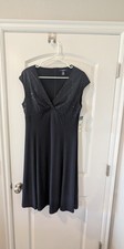 NWT Chaps Navy Sequin Evening Dress Women's Large 