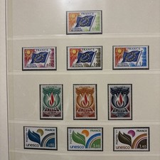 Timbres France neufs ** unesco conseil de l’Europe 1975/1976