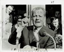 1969 Press Photo Willy Brand of West Germany campaigns to citizens of Giessen