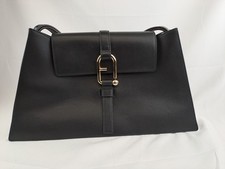 Furla Women's Black Solid Patent Leather  Top Handle Bag