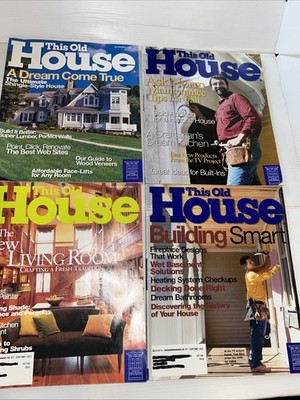 THIS OLD HOUSE Magazine, Lot of 4 Issues, 1999 Home Improvement/Kitchen/Deck