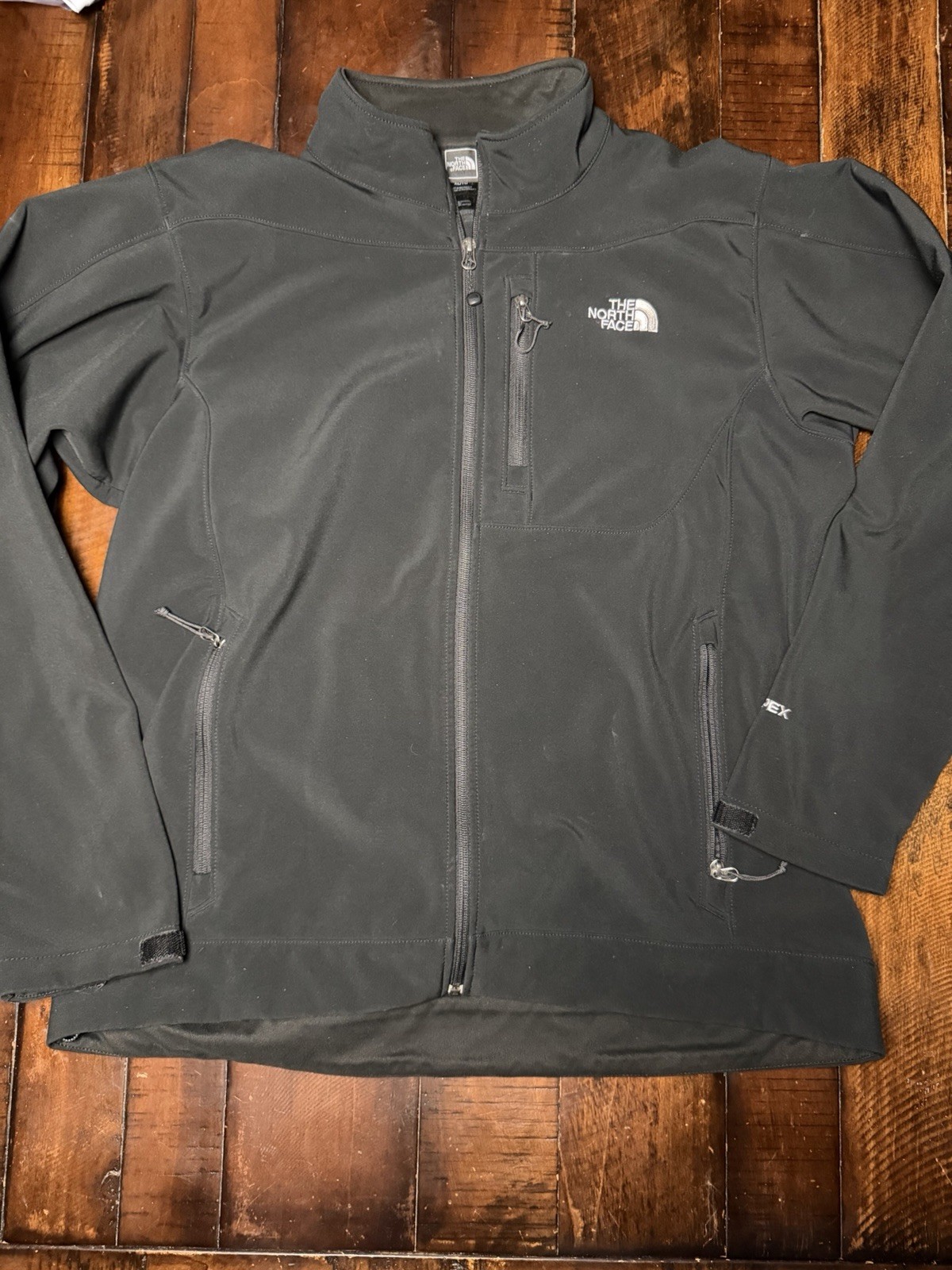 The North Face Men's Size XL Apex Bionic Soft Shell Black Jacket Fleece Lined