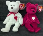 Ty Beanie Babies Set, Valentina/Valentino, Vintage, Orig Tags/Protective Covers