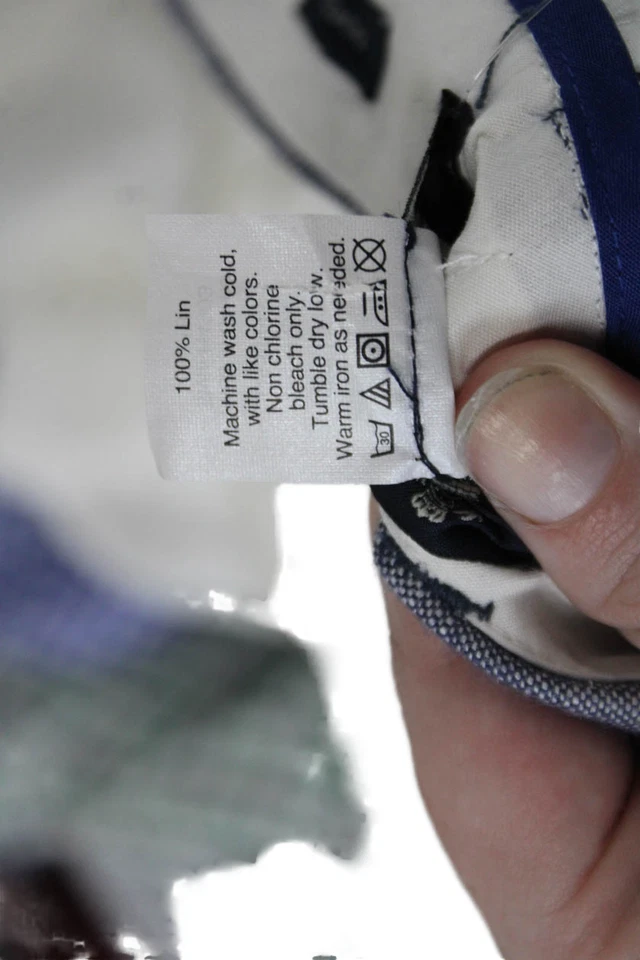 Vestido Corto Crewcuts Thompson Lino Niños Estampado Manchado Cremallera Mosca Azul Talla 8 Foto 4 de 4