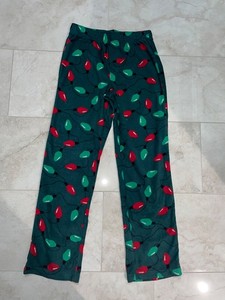 Men’s Kohls Croft & Barrow Christmas Lights Fleece Sleep Pant Size Small