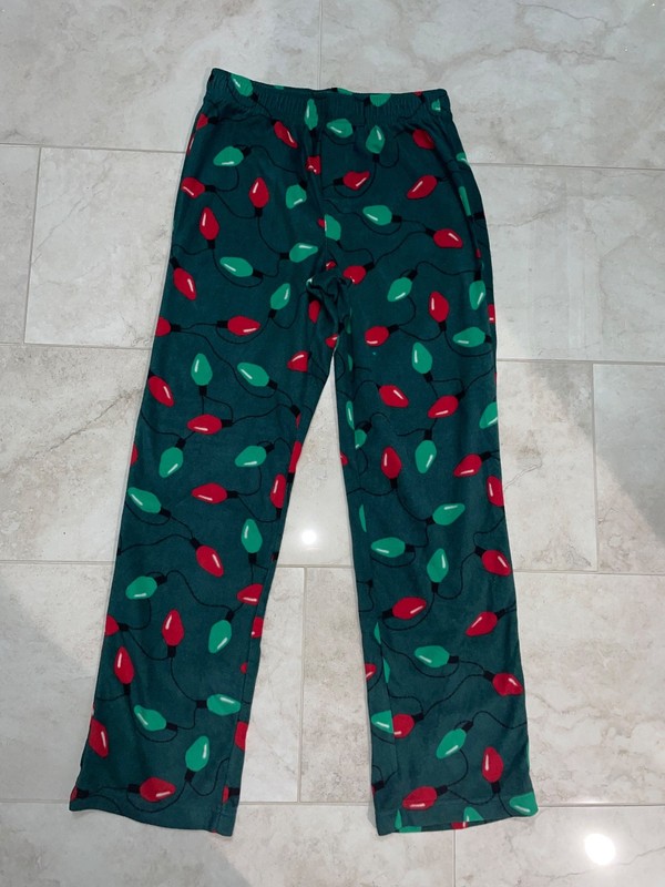 Men’s Kohls Croft & Barrow Christmas Lights Fleece Sleep Pant Size Small