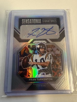 2022 Panini Prizm Sensational Signatures Fran Tarkenton AUTO 10/75 JERSEY # FM