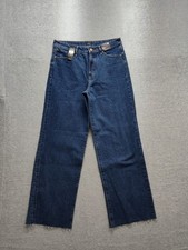 Express Women Jean 10R Blue Denim Wide Leg High Rise Stretch 5 Pocket Design